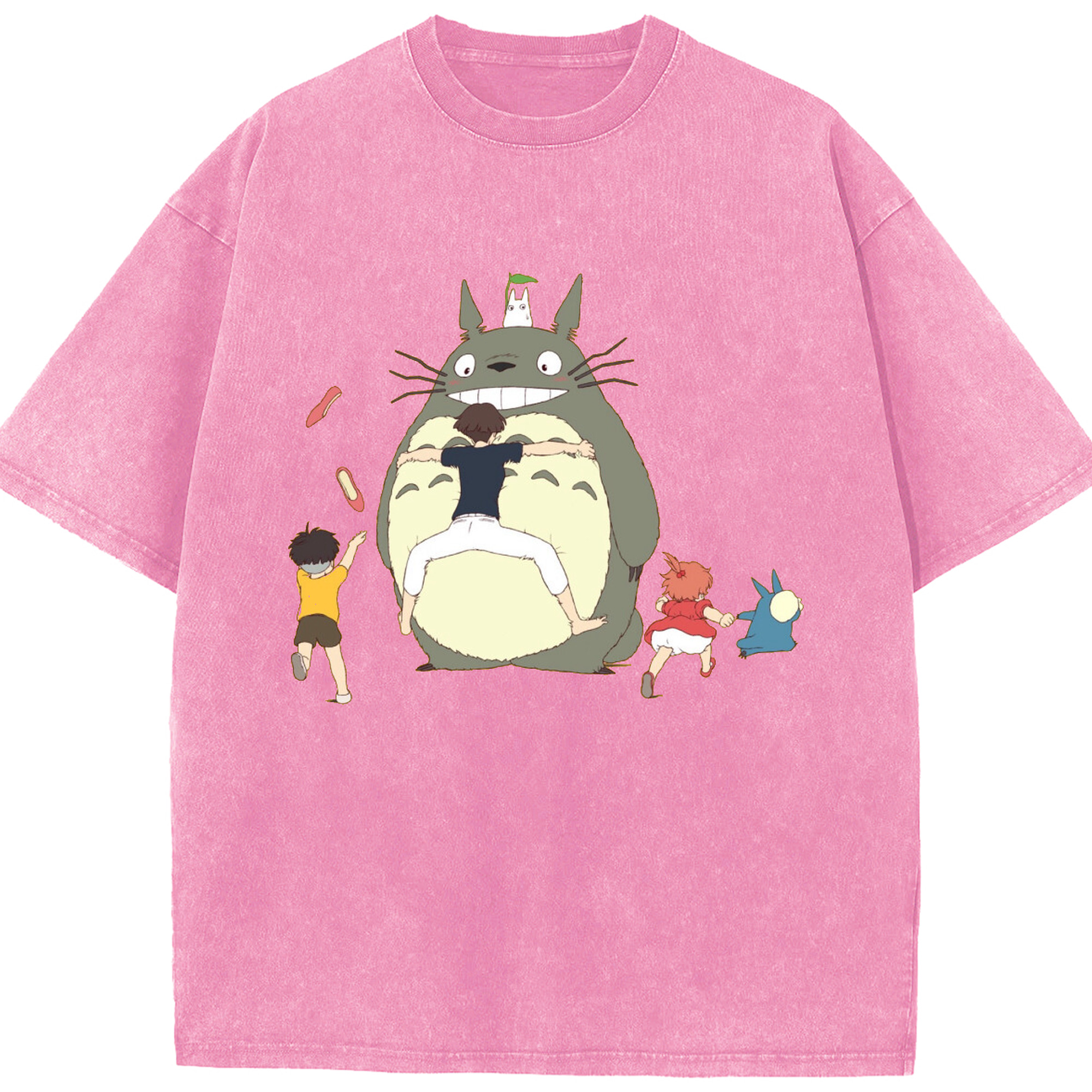 （画像用） となりのトトロ 草壁メイ 草壁サツキ My Neighbor Totoro Satsuki Kusakabe Mei Kusakabe 綿100% ヴィンテージ風 半袖Tシャツ（フロントプリント）
